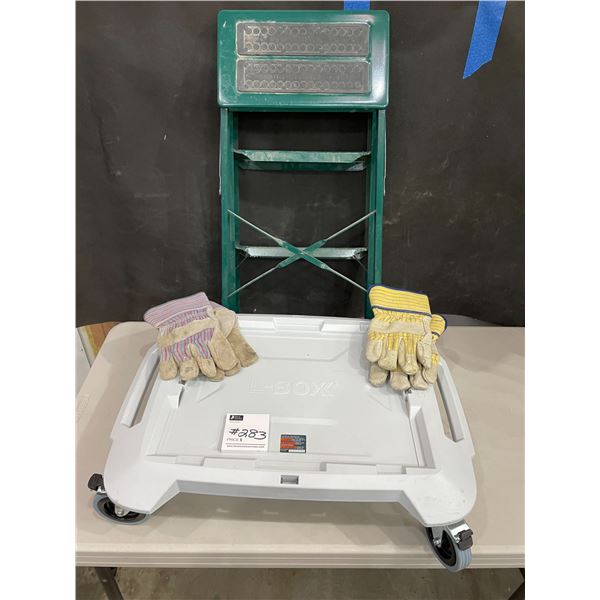 Bosch Wheel Cart - Step Ladder - Work Gloves