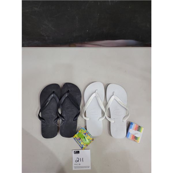 Havaianas Sandals - 2 Pairs - Size 6 (Brand New)