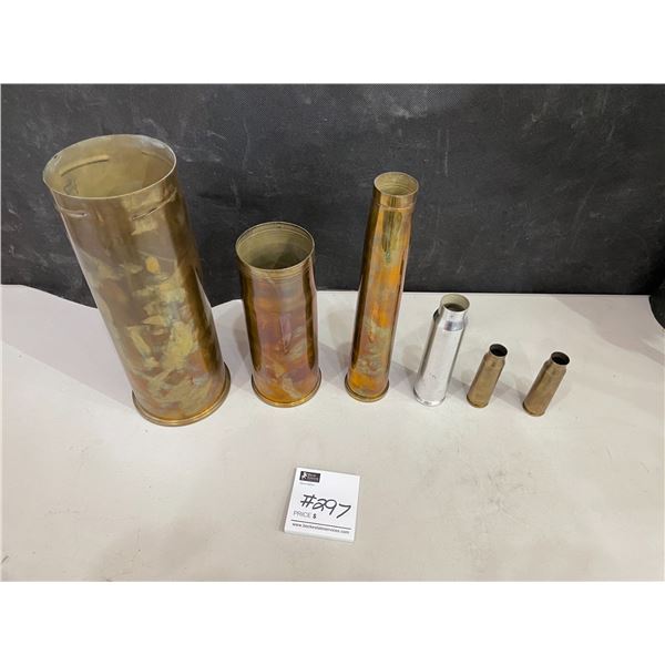 Artillery Shells (Various Sizes) Including 105mm 1968 - 76mm 1979 - 40mm 1954 & 3 Unmarked