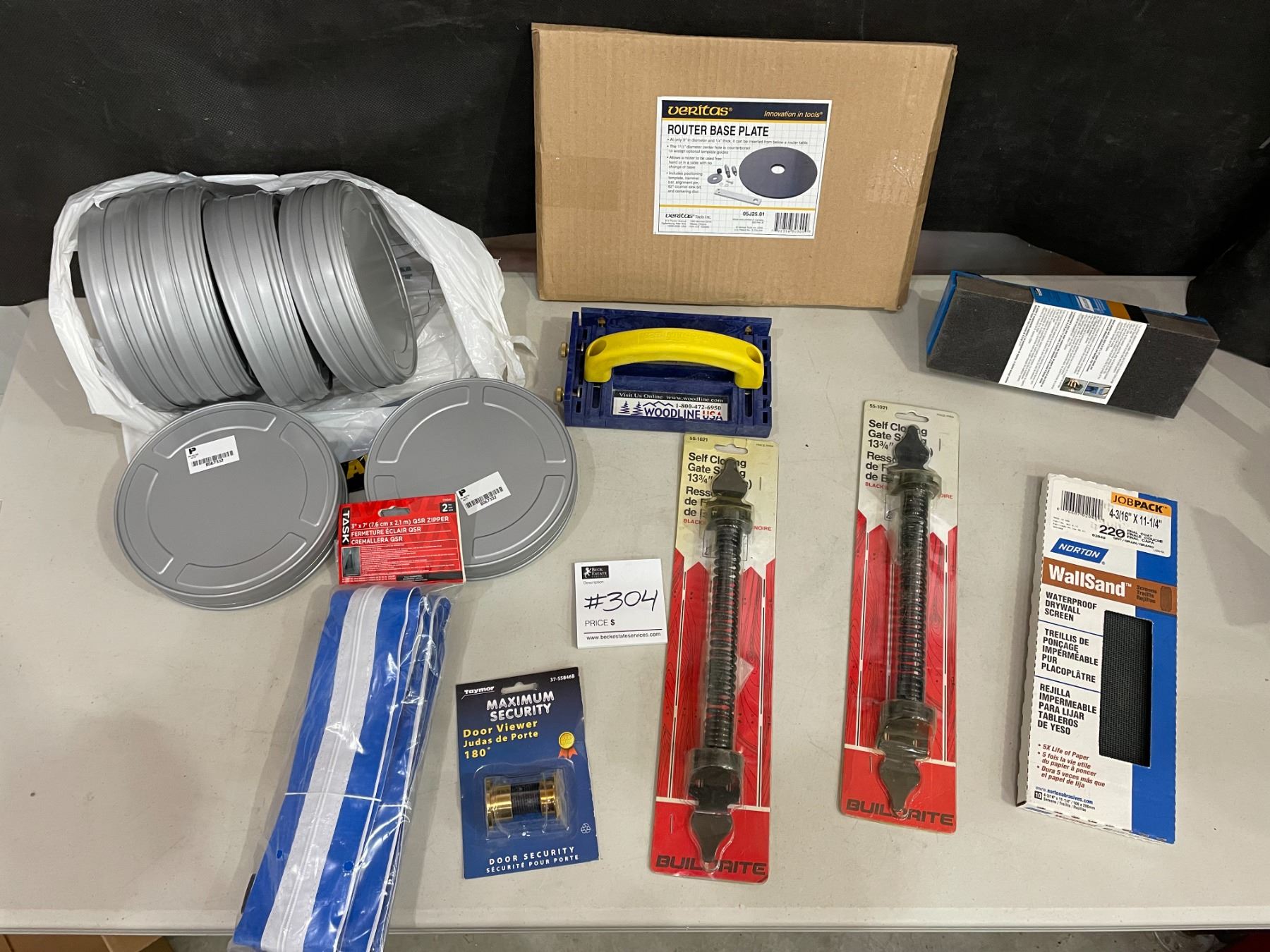 2 Self Closing Gate Springs - Round Metal Containers x6 - Veritas ...