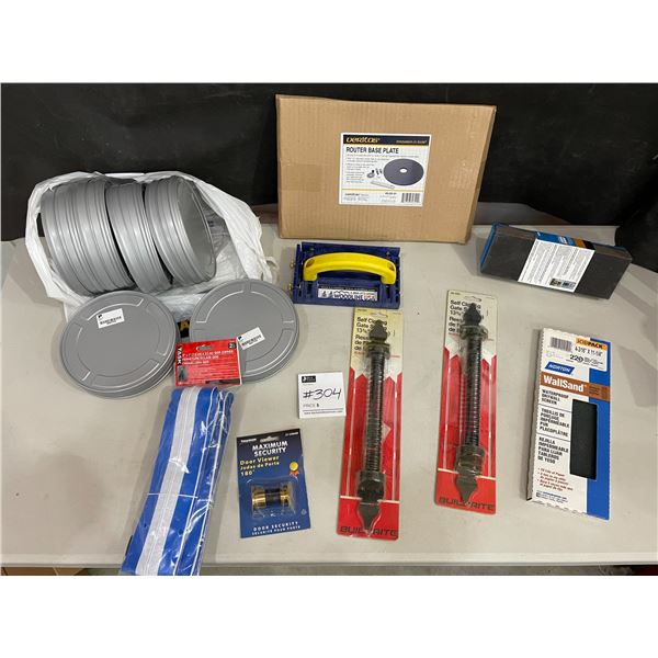 2 Self Closing Gate Springs - Round Metal Containers x6 - Veritas Router Base Plate 9"