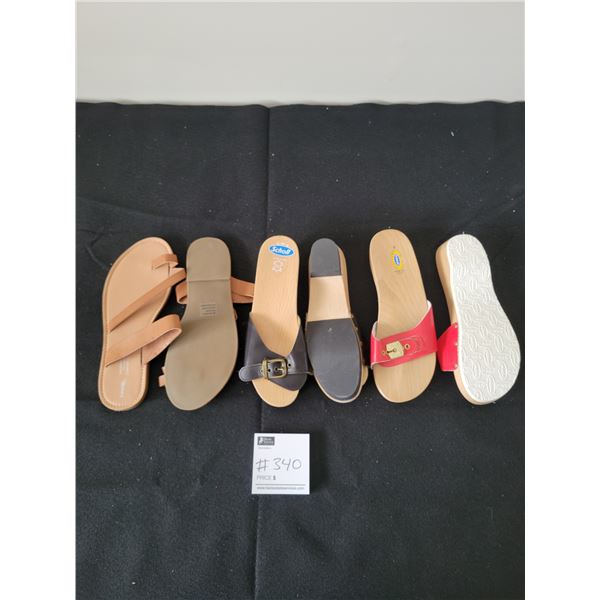 Women's Sandals x3 Size 9 (Like New)