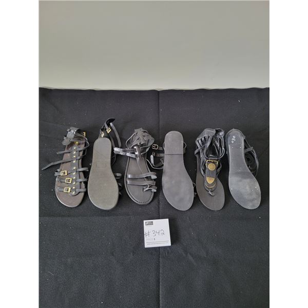 Women's Sandals x3 Size 9 (Brand New)