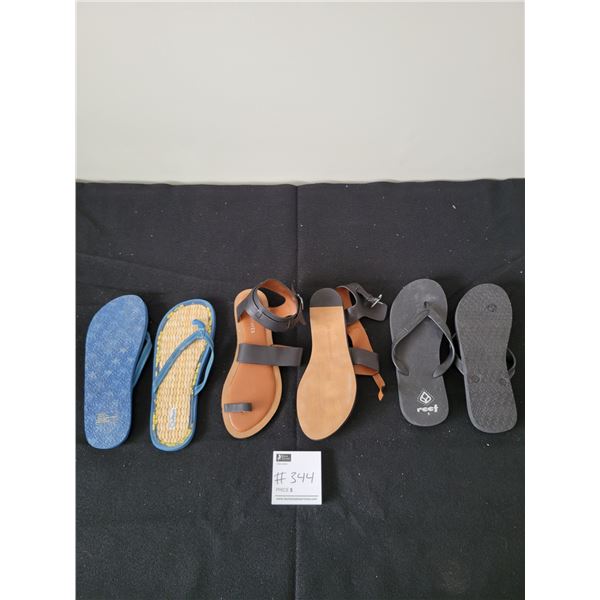 Women's Sandals x3 Size 9 (Like New)