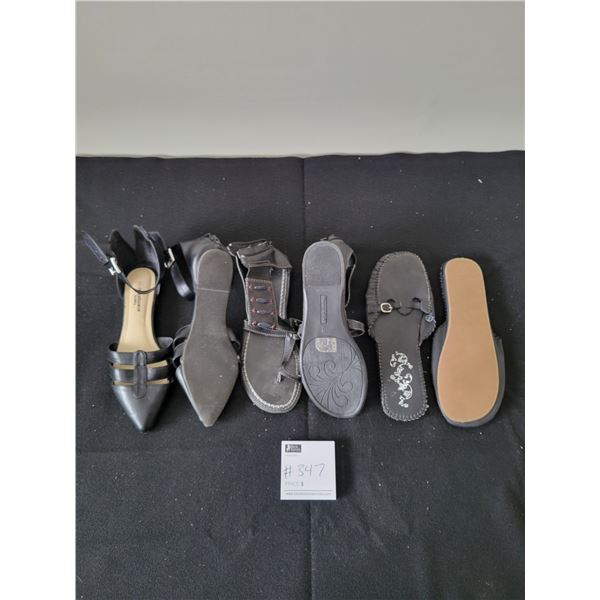 Women's Sandals x3 Size 9 (Like New)