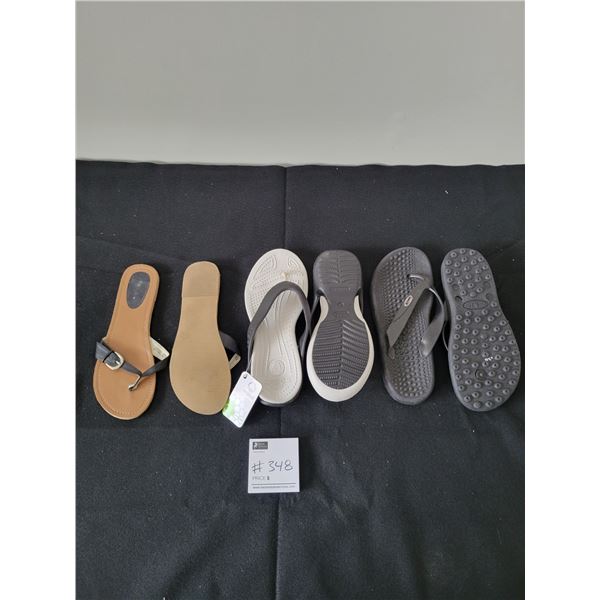 Women's Sandals x3 Size 9 (Like New)