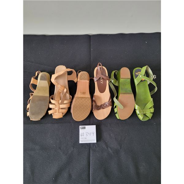 Women's Sandals x3 Size 9 (Like New)