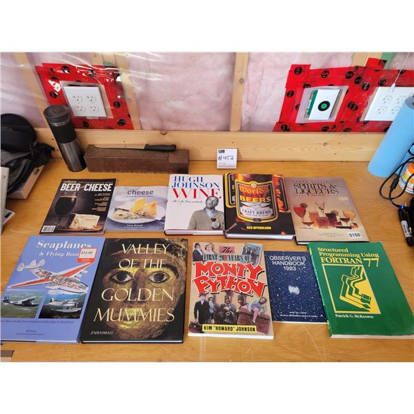 Books! Spirits, Wine, Monty Python, Valley of the Golden Mummies, Seaplanes, Handbook