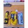 Image 1 : Yellow Jacket 50' 12/3 15 Amp Extension Cord, Noma ProPower Bar, Tripp-Lite Power Protection Bar
