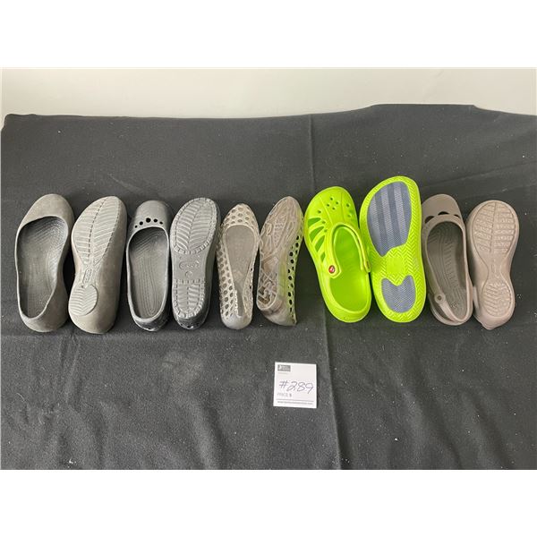Women's Size 10 - Crocs, Soda, Holey Soles x5 (Like New)