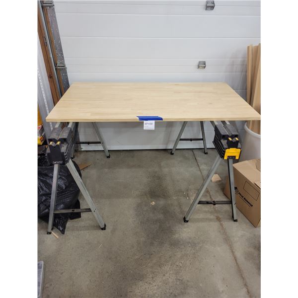Folding Dewalt Saw Horses with Table Top 59"w x 31.5"d