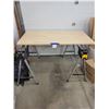 Image 1 : Folding Dewalt Saw Horses with Table Top 59"w x 31.5"d