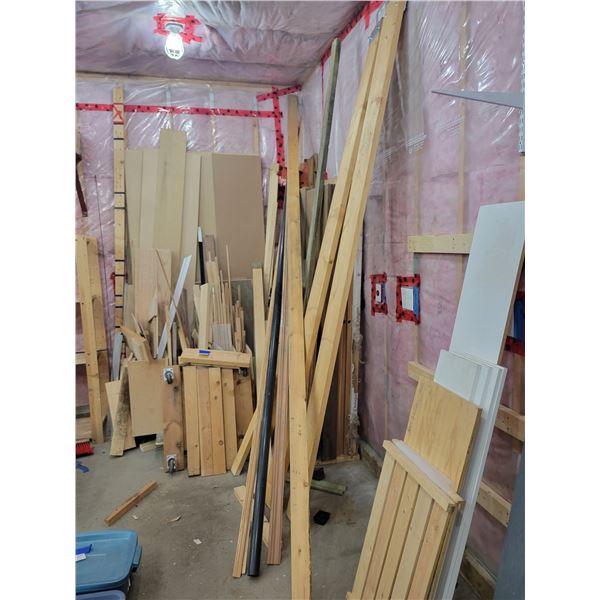Assorted Wood /Closet Doors / Storage / Wood Rolling Carts