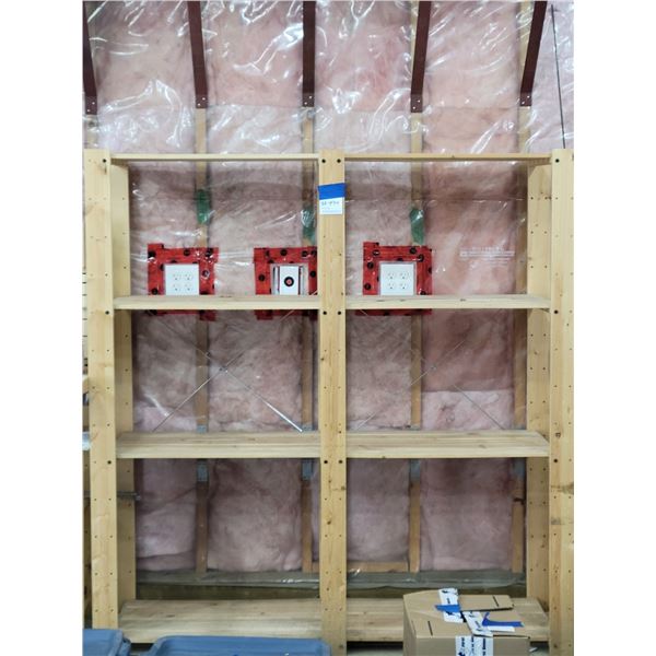 Wood ShelVing 65" wide x 22" deep x 69 high"