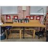 Image 1 : Paint/ Construction Adhesive/ Propane/ Carpenters Table With 10" Large Carpenters Vice/ & Shelf