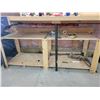 Image 6 : Paint/ Construction Adhesive/ Propane/ Carpenters Table With 10" Large Carpenters Vice/ & Shelf