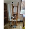 Image 1 : Wooden Coat Rack With Shelves & 3 Lamps