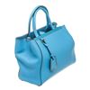 Image 3 : Fendi Blue Saffiano Leather Petite 2 Jours Tote Bag