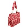 Image 3 : Chanel Red Canvas Logo Tote Bag