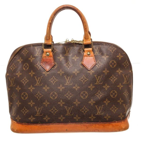 Louis Vuitton Brown Alma MM Satchel Bag