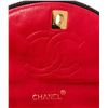 Image 8 : Chanel Red Lambskin Leather Stripe Round Flap Bag