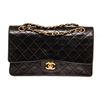Image 1 : Chanel Black Caviar Leather Classic Double Flap Shoulder Bag