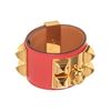 Image 3 : Hermes Gold Leather CDC Bracelet