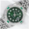 Image 1 : Rolex Ladies Stainless Steel Green Diamond & Emerald 26MM Datejust Wristwatch Wi
