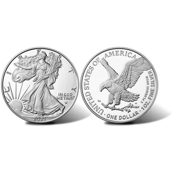 2021 Type-2 American .999 Fine Silver Eagle Dollar Coin