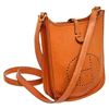 Image 2 : Hermes Orange Leather Evelyne 1 T PM Tote Bag