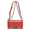 Image 1 : Chanel Pink Patent Leather Medium Boy Bag