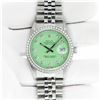 Image 3 : Rolex Mens Stainless Steel Green Diamond 36MM Oyster Perpetual Datejust