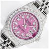 Image 1 : Rolex Ladies Stainless Steel 26MM Pink String Diamond Lugs Datejust Wristwatch W