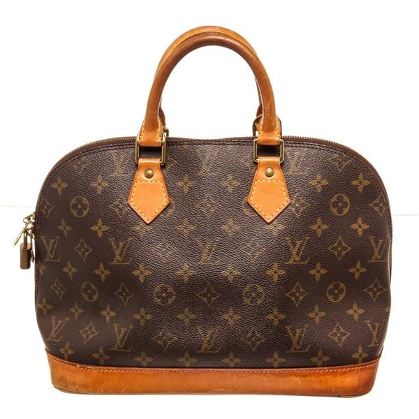 Louis Vuitton Brown Alma MM Satchel Bag