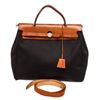 Image 1 : Hremes Black Coated Canvas Leather Her Tote Bag
