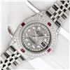 Image 2 : Rolex Ladies Stainless Steel Quickset Meteorite Diamond Lugs Jubilee Datejust Wr