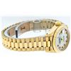 Image 4 : Rolex Ladies 18K Yellow Gold Mother Of Pearl Ruby Datejust President Wristwatch