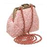 Image 1 : Chanel Pink Tweed Small Chain Kiss Shoulder Bag