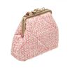 Image 3 : Chanel Pink Tweed Small Chain Kiss Shoulder Bag