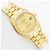 Image 2 : Rolex Mens 18K Yellow Gold Champagne Index Quickset President Wristwatch