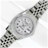Image 2 : Rolex Stainless Steel White Roman And Gold Diamond Bezel Oyster Perpetual With R