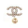 Image 1 : Chanel Silver CC Brooch