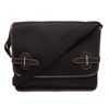 Image 1 : Hermes Black Canvas Leather Buena Ventura Shoulder Bag