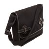 Image 2 : Hermes Black Canvas Leather Buena Ventura Shoulder Bag