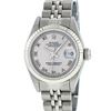 Image 2 : Rolex Ladies Stainless Steel Silver Roman 26MM Oyster Perpetual Datejust Wristwa