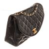 Image 2 : Chanel Black Leather Chain Flap Shoulder Bag
