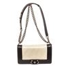 Image 1 : Chanel White Black Patent Leather Small Shoulder Bag