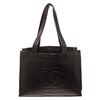 Image 1 : Chanel Black Leather CC Shopper Shoulder Bag