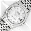 Image 1 : Rolex Mens Stainless Mother Of Pearl Diamond 36MM Datejust Wristwatch