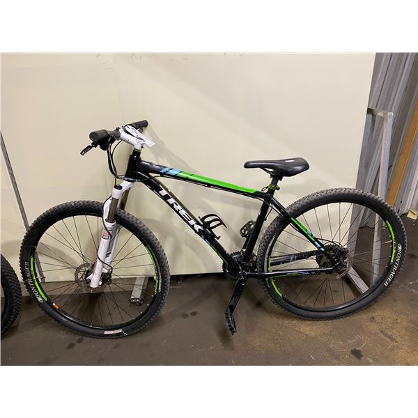 TREK XCALIBER, BLACK, 19.5" FRAME, 27 SPEED, FULL DISC BRAKE, FRONT SUSPENSION MOUNTAIN BIKE